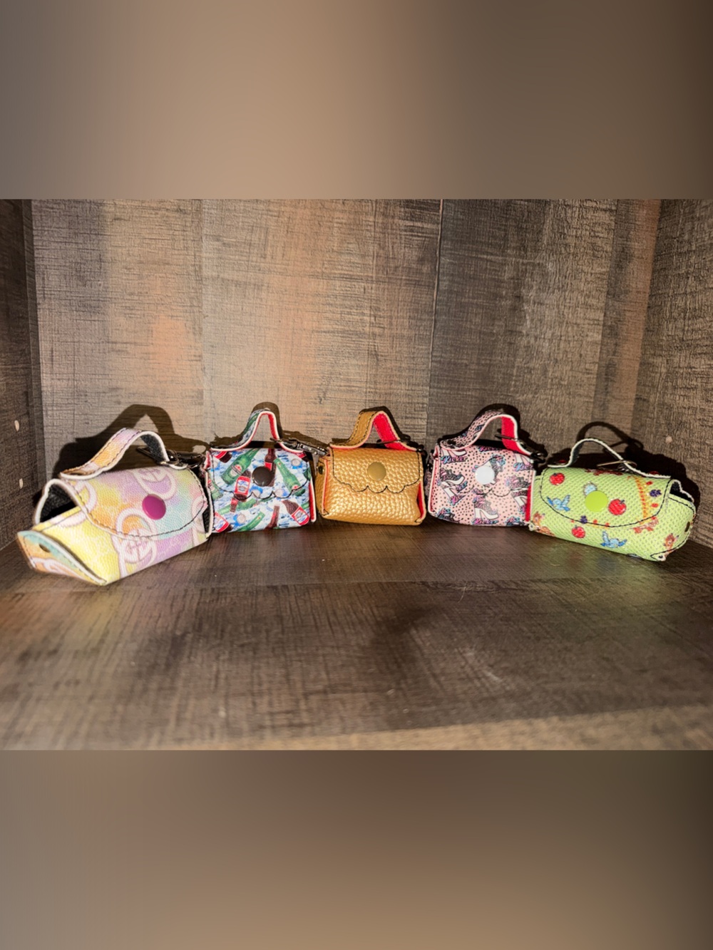 NEW Colorful Mini PURSE Bag/ keychain Set - Multicolor